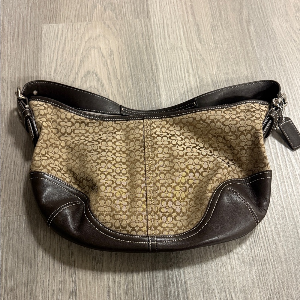 Like New Brown and Tan Coach Women's Bag